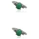 thumbnail image 3 of Anillo de plata Sonducket para mujer con diamantes de imitación Verde Tamaño 8, 3 of 6