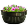 thumbnail image 3 of Headwind Glazed IronStone Boutique Collection Cascade Bowl Plant Pot – Graphite Color 8 Inch Pot for Indoor Plants - Planters for Indoor Plants - Ideal Succulent Planters by Robert Allen, 3 of 5