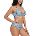 thumbnail image 2 of Daiia Sea Turtle Women's Bikini Set Two Piece Swimsuit High Waisted Bikini Adjustable Straps Bikini Perfect for Beach, Pool, and Summer Vacation-Large, 2 of 9