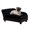 Black, variant on Modern Small Dog Crate Sofa Bed with Hidden Storage, Luxury Pet Couch with 2" Soft Foam Polymer Cushion, Space-Saving Foldable Utility House for Puppies and Little Breeds, Adult Scale Furniture