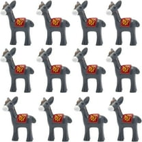 20Pcs Miniature Resin Donkey Figurines Mini Small Statue Micro Landscape Donkey Animal Decoration for Fairy Garden Dollhouse Bonsai Flower Pot Craft Car Dashboard Ornament Gifts Slate Gray
