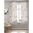 thumbnail image 2 of Gray Paisley Floral Curtains 63 Inch Length, Sheer Curtains for Bedroom Living Room Window Farmhouse Spring Summer Flowers Rod Pocket Voile Drapes Kitchen Curtains Small Half Window 42"x63" 2 Panels, 2 of 6