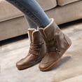 thumbnail image 4 of Zapatos de mujer Punta redonda Tacones bajos Cómodos Cálidos Casuales Gruesos Fleece Cordones Botines de nieve Wmkox8yii shkj857, 4 of 4