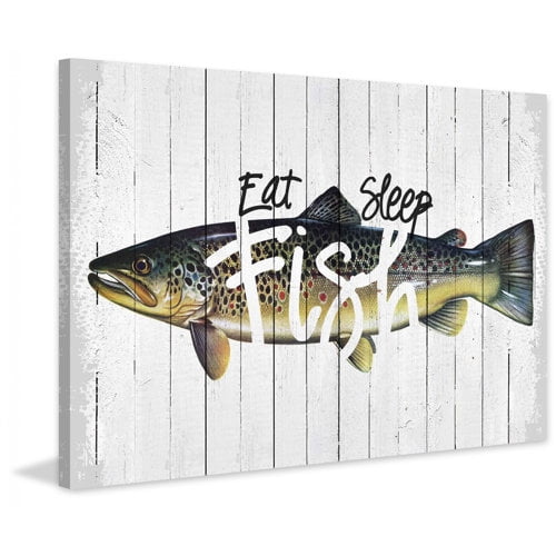 Marmont Hill Inc Marmont Hill - "Wishin I Was Fishin" by Saturday Evening Post Painting Print on Canvas - Multi-color