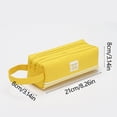 thumbnail image 3 of SuoKom Pencil Case, Large Capacity Pencil Pouch, Solid Color Durable Portable Pencil Bag Stationery Pouch with Zipper, Office College School Supplies for Students Adults Teens, 3 of 8