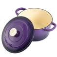 thumbnail image 4 of Olla holandesa redonda de hierro fundido esmaltado Crock-Pot Artisan, 5 cuartos, color morado lavanda, 4 of 5