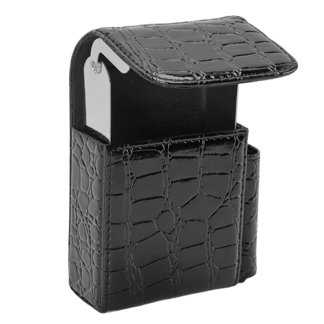 Box Stone Pattern Case Pattern Business Card Holder Pu Leather Stainless Steel Daily Home 20