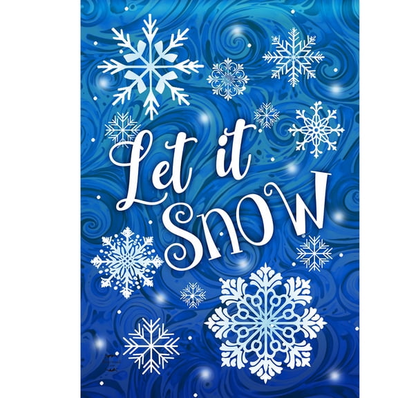 Briarwood Lane Winter Garden Flag 12x18 For Outdoor Let It Snow Snowflakes For Winter Garden Flag Flags For Outside
