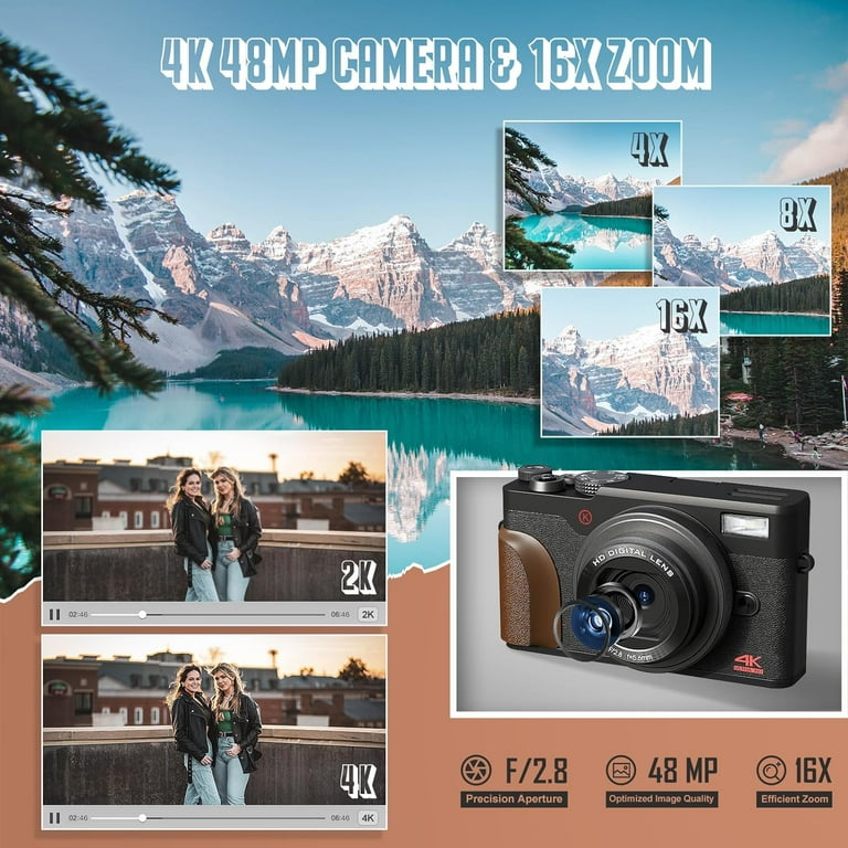 NBD Digital Camera 4K 56MP Cameras for Photography for
