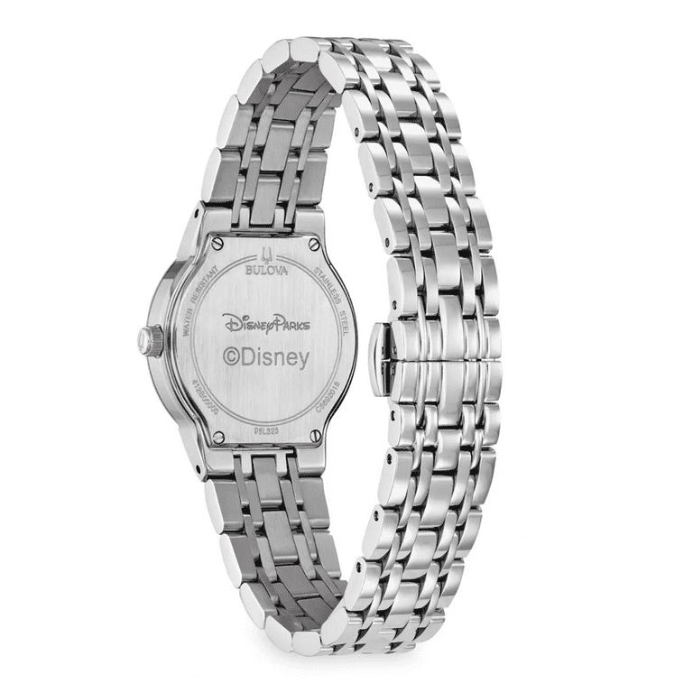 Disney Parks Minnie Mouse Stainless Steel Quartz Watch by Bulova New With Box