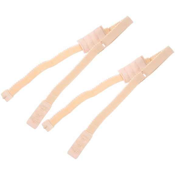 Raindrops 2Pcs Beige Bra Strap Extender Minimalist Design Adjustable for Lingerie Daily Wear