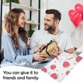 thumbnail image 5 of Throw Blanket 50"x60" Flannel Plush Blanket for Bed Couch Sofa Chair Aesthetic Cute Soft Warm for Girls Women Flower Floral Fruit-Strawberry, 5 of 6