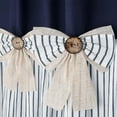 thumbnail image 2 of Farmhouse Navy Shower Curtain,Bowknot,Cotton Woven and Cotton Blend Fabric,Pleated Navy Stripe,Country Style,72x84 in, 2 of 12