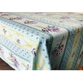 thumbnail image 2 of Le Cluny French Provence Tablecloth, 70" Round, Coated Cotton Easy Care, Lavender Light Blue, 2 of 2