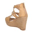 thumbnail image 3 of New Women KAYLEEN Gretta-1 PU Open Toe Strappy Espadrille Platform Wedge Heel, 3 of 5