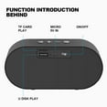 thumbnail image 6 of JilgTeok 1 Packs Portable Bluetooth Speaker Bluetooth 5.0 Stereo Speaker Support TF Card, AUX Cable, USB Flash Drive for Travel Camping Outdoor, 6 of 8