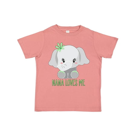 

Inktastic Nana Loves Me- Cute Elephant Gift Toddler Boy or Toddler Girl T-Shirt
