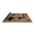 thumbnail image 2 of Ahgly Company Indoor Round Abstract Brown Modern Area Rugs, 3' Round, 2 of 4