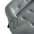 thumbnail image 4 of Inspired Home Banc en Lin Cassius, Gris Clair, 4 of 5