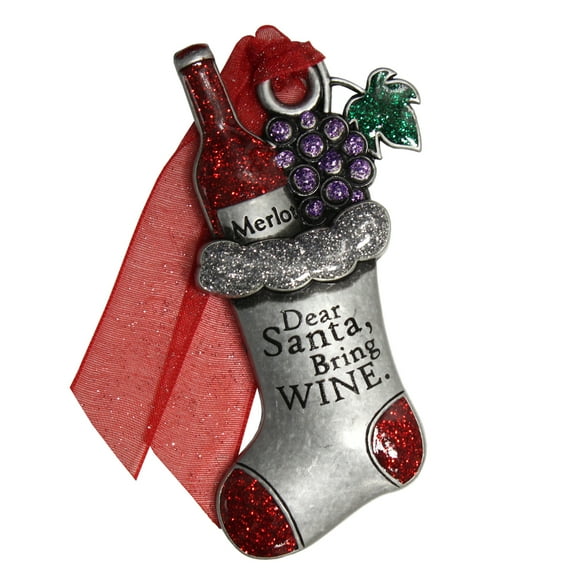 Wine Stocking Ornament