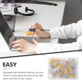 thumbnail image 4 of 100pcs Sneeze Guard Holders Self Adhesive Sign Stands Panel Holders Tabletop Card Holder Clips, 4 of 9