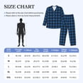 thumbnail image 4 of Hirioo Blue Black Plaid for Men's Pajama Sets 2 Piece Pjs Men's Long-Sleeved Pajama Set Button Down Sleepwear,S-XXL-Medium, 4 of 7