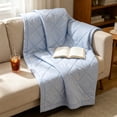 thumbnail image 5 of Bomd Cooling Blanket for Hot Sleepers Twin Size, Cooling Comfort Throw, Cold Blankets for Night Sweats Sleeping, Ultra-Cool Lightweight Breathable Summer Blanket for Bed,60" x 80"Sky Blue, 5 of 6