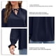 thumbnail image 5 of Blusa de manga larga con escote en V, puños con volantes, detalle de lazo y cuello con volante, talla XL Royalblue Top informal para mujer, 5 of 5