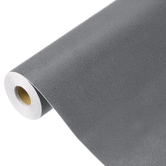 Uxcell Wallpaper Peel and Stick Wallpaper Contact Paper Solid Color Vinyl Self-Adhesive Wall Paper Decorative Dark Grey 590" x 15.7"