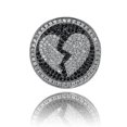 thumbnail image 3 of Anillo de corazón roto de hip hop para hombre, anillo con micropavé brillante con circonitas cúbicas, anillos redondos, joyería de moda, tamaño 7-11,9, 3 of 5