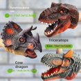thumbnail image 3 of Dinosaur Hand Puppet Gloves Soft Silicone Triangle Dragon King Dragon Children's Simulation Animal Model Boys Toy Direct From Ma, 3 of 5