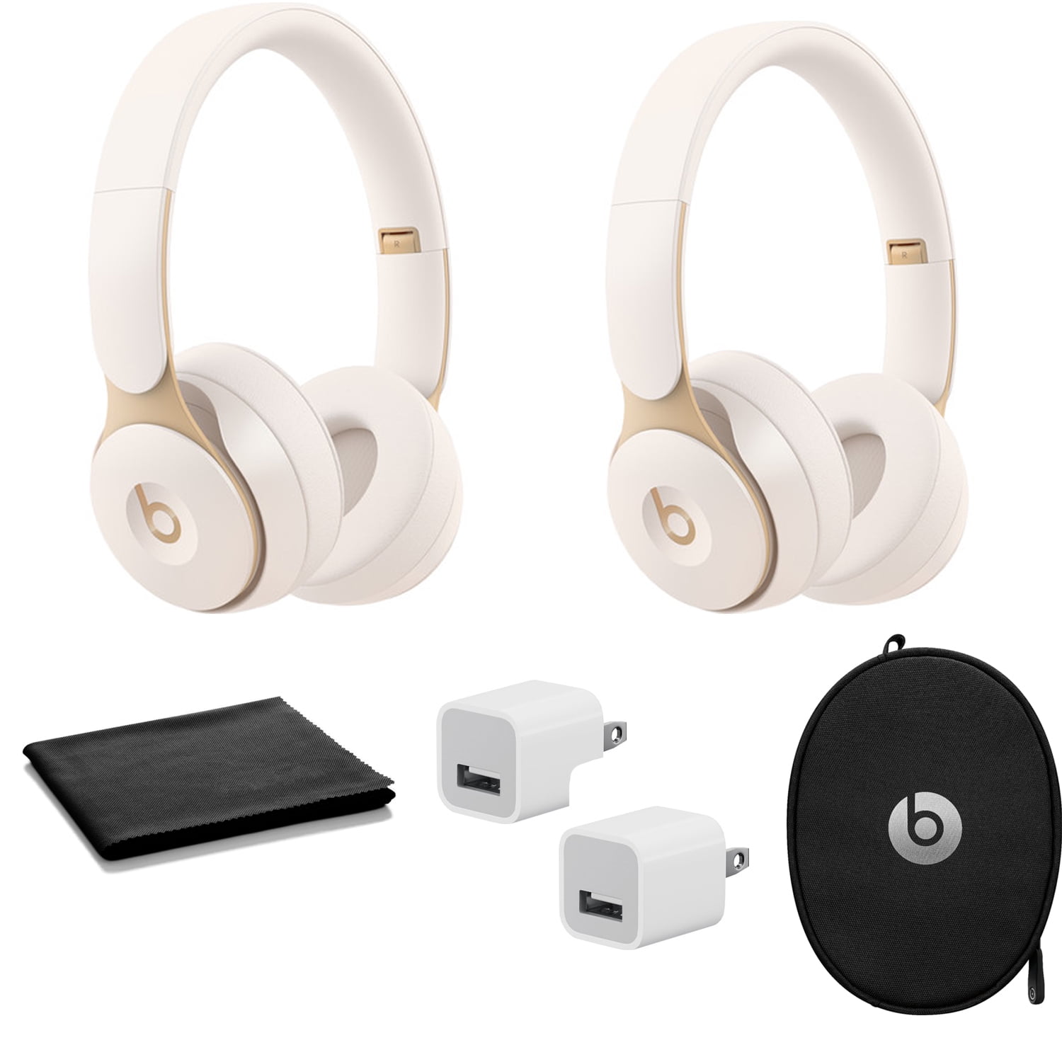 Beats Solo Pro Wireless Noise-Canceling Headphones (Ivory) (2 Pack