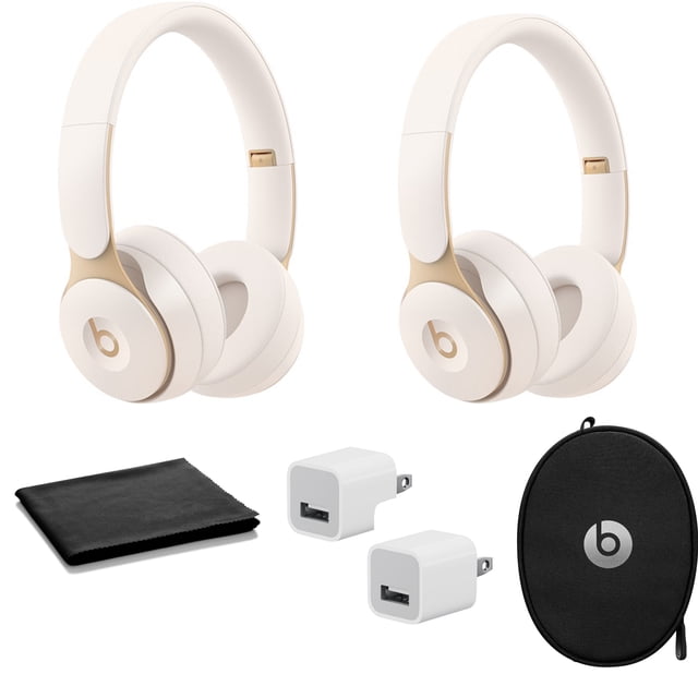 Beats Solo Pro Écouteurs Sans Fil à Réduction de Bruit (Ivoire) (Lot de 2) avec Adaptateur USB