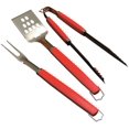 thumbnail image 1 of Charcoal Companion Perfect Chef 3-piece Barbecue Tool Set with Red Handle, 1 of 2