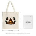thumbnail image 3 of Cozy Autumn Tote Bag - Canvas Multifunctional Reusable Shopping Bag with Festive Pumpkin and Lantern Design Perfect for Parties & Travel, 3 of 4