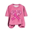 thumbnail image 2 of VKOYWKM Breast Cancer Awareness Shirts Women Breast Cancer Pink Ribbon T-Shirt Cancers Awareness Crew Neck Inspirational Short Sleeve Tees, 2 of 5