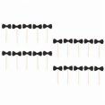 thumbnail image 1 of 3x20 Pieces Glitter Paper Bowknot Cake Topper Birthday Party Cake Decor Black, 1 of 5
