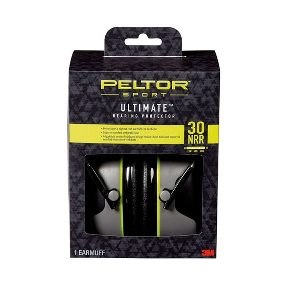 3M/Peltor 97042-PEL-6C Ultimate, Cache-Oreilles, Noir, NRR 30, Pliable