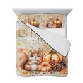 thumbnail image 7 of Fall Squirrel Pumpkins King Size Down Alternative Comforter, Lightweight Comforter Quilt Bedding Set with Pillow Shams Vintage Maple Leaf Thanksgiving All Seasons Bed Comforter Duvet Insert 96"x106", 7 of 7