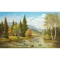 thumbnail image 2 of Glassl, Helmut 14x10 Gold Ornate Wood Framed with Double Matting Museum Art Print Titled - RIVER TISA BY RACHOV, 2 of 4