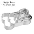 thumbnail image 3 of Uxcell Dog Bone Cookie Cutter Set Assorted Sizes Stainless Steel Homemade Treats Biscuit Baking Pastry Candy Cookie Cutters, 3 of 6