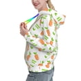 thumbnail image 2 of Picia Vegan Fruit Carrot Pattern Casual Women's Hoodie, Hooded Sweatshirt with Kangaroo Pocket, Comfortable Pullover with Eye-catching Drawstrings-Small, 2 of 7