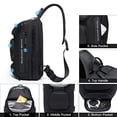 thumbnail image 3 of Bolso Hombro BANGE, Bolsa Pecho Impermeable Hombres, Bolsa Bandolera Hombro Cruzada.., 3 of 3
