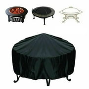 Patio Round Fire Pit Cover Waterproof UV Protector Grill BBQ Cover Outdoor Yard
