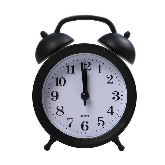 Colorful Kids Alarm Clock - Silent Non-Ticking Bedside Clock for Children & Students | Easy-to-Set Loud Alarm | Battery-Powered | White or Blue | 4.6x3.5 Inches