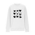 thumbnail image 5 of FDGIU ‌‌‌‌Women's Valentine's Day Sweatshirt, Love Heart Print Long Sleeve Crewneck Pullover for Casual Wear & Gift Giving, 5 of 5