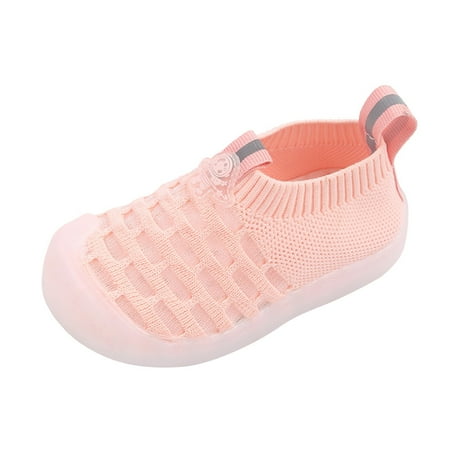 

ZRBYWB Girls Leisure Shoes Mesh Shoes Breathable Soft Sole Sport Shoes Socks Shoes Kid Shoes