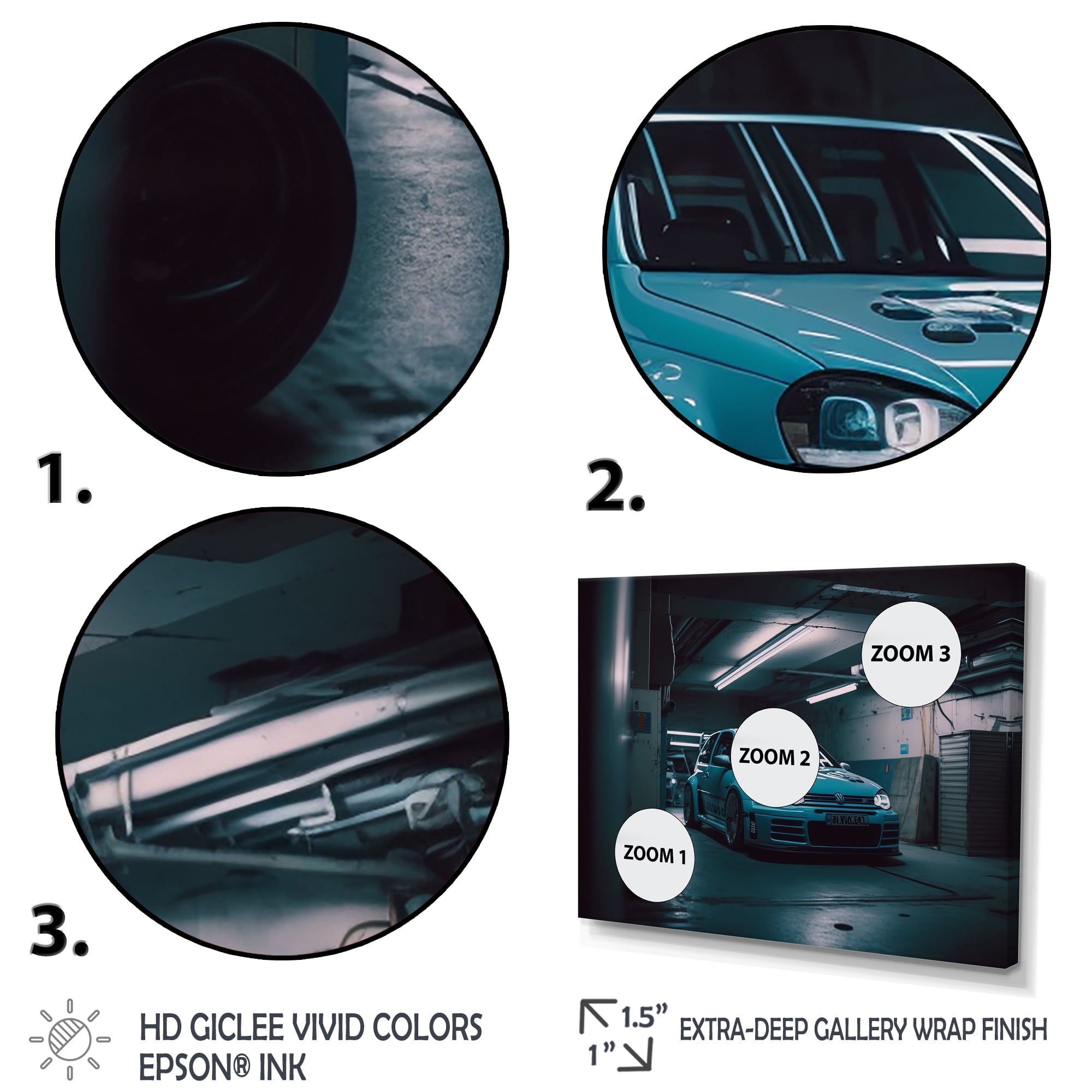 Designart 32R In Underground Garage Canvas Wall Art