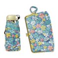 thumbnail image 1 of Elegante Floral Cinco Paraguas Plegable Anti-uv Paraguas Soleados Mujeres Hembra Para Viajar Al Aire Libre Acampar Senderismo Paraguas Rany Y Soleado Portátil, 1 of 5