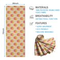 thumbnail image 2 of 70x26 Inch Yoga Towel, Sweat Absorbent Non-Slip Mat for Hot Yoga, Pilates & Fitness,French Fries Red Box Beige Cute Cartoon Pattern, 2 of 5